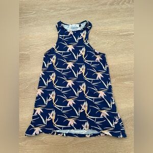 Ava Sky Navy Bird of Paradise Tank Top